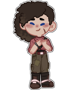 a chibi of a woman smiling